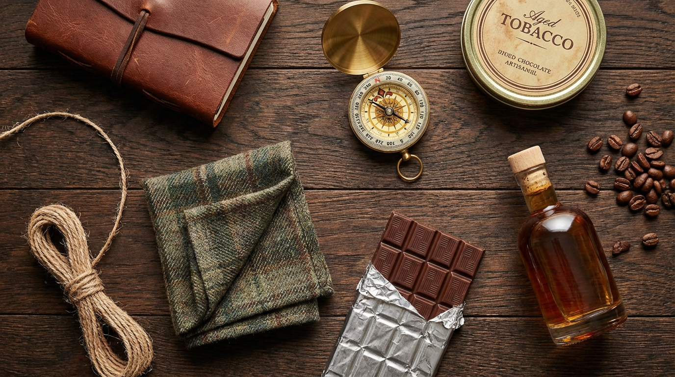 Hochwertiges Last Minute Geschenk Vater Leder Cardholder auf Holztisch